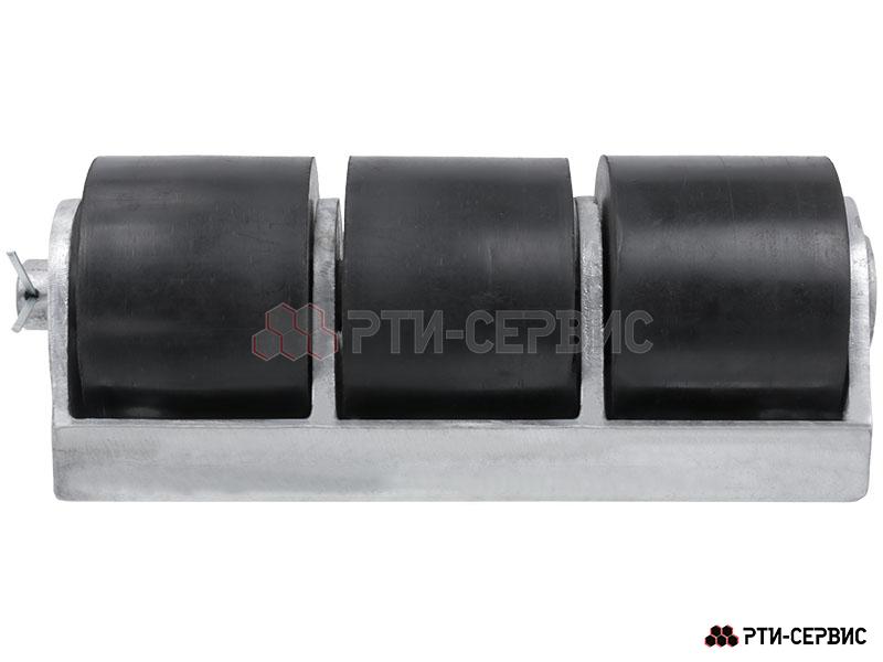 Отбойник резиновый роликовый (3 ролика D100) 300хх110х120 мм - фото 3