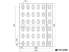 Перфорированный настил для автовозов и эвакуаторов 2500х625мм (Zn) - фото 3