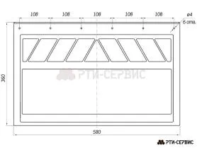 Брызговик для тягача 580х360 мм Scania