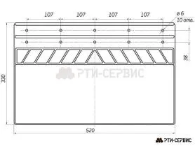Брызговик 520х330 мм Hino