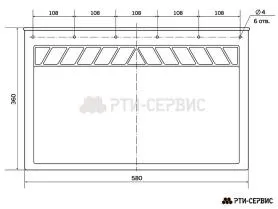 Брызговик 580х360 мм Volvo Trucks FH12, задний